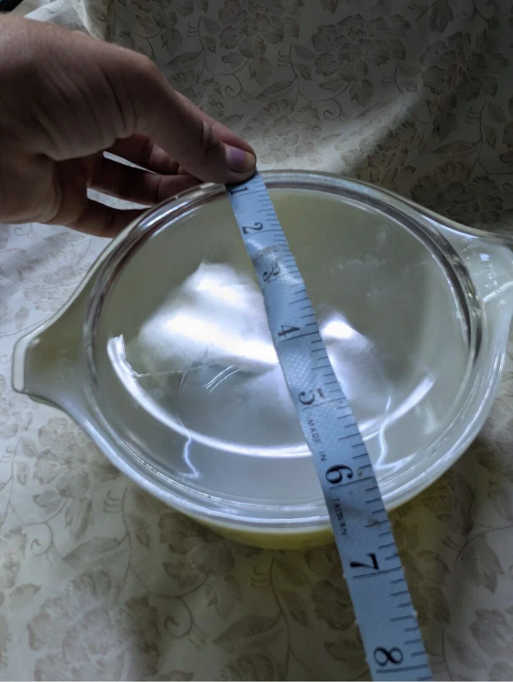 Vintage Pyrex Yellow Casserole Dish with Clear Glass Lid